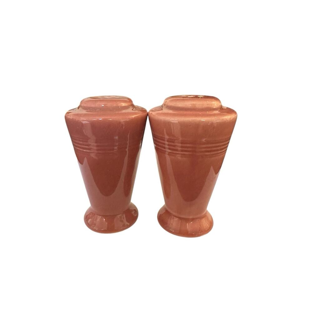 Homer Laughlin Harlequin Rose Pink 3 1/2" Salt & Pepper Shakers 1930-1959